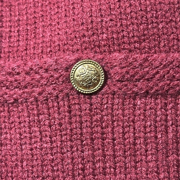 KORET Vintage Women’s Burgundy Knit Cardigan Size L - Picture 5 of 6